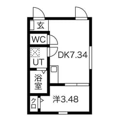 黄金駅 徒歩9分 1階の物件間取画像